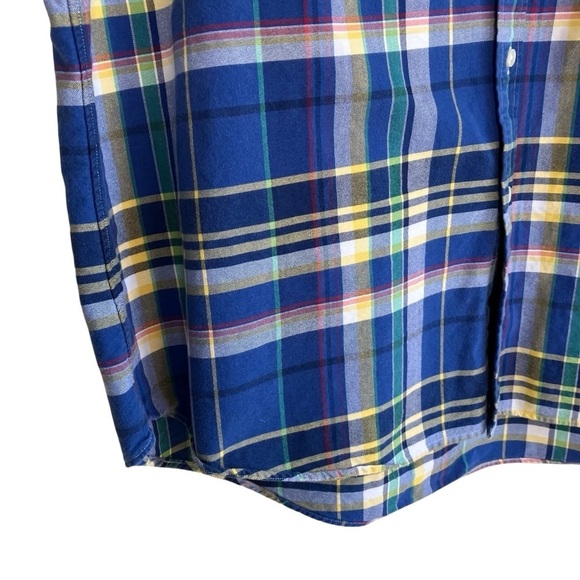 Ralph Lauren Cotton Plaid Button Down Shirt Casual Preppy Small Pony Embroidery - Picture 5 of 16